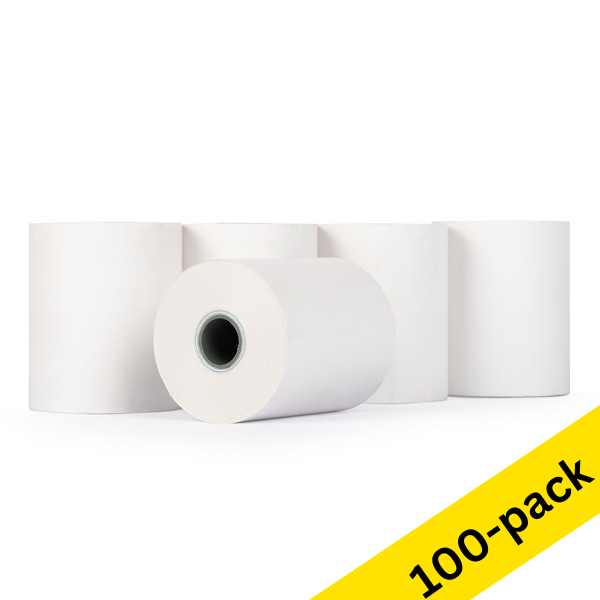 123ink white thermo cash register roll, 57mm x 47mm x 12mm (100-pack)  300321 - 1