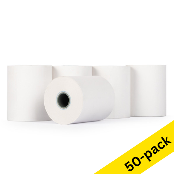 123ink white thermo cash register roll, 57mm x 47mm x 12mm (50-pack)  300320 - 1