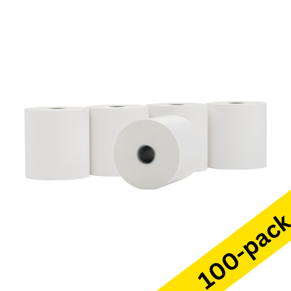 123ink white thermo cash register roll, 57mm x 54mm x 12mm (100-pack)  301949 - 1