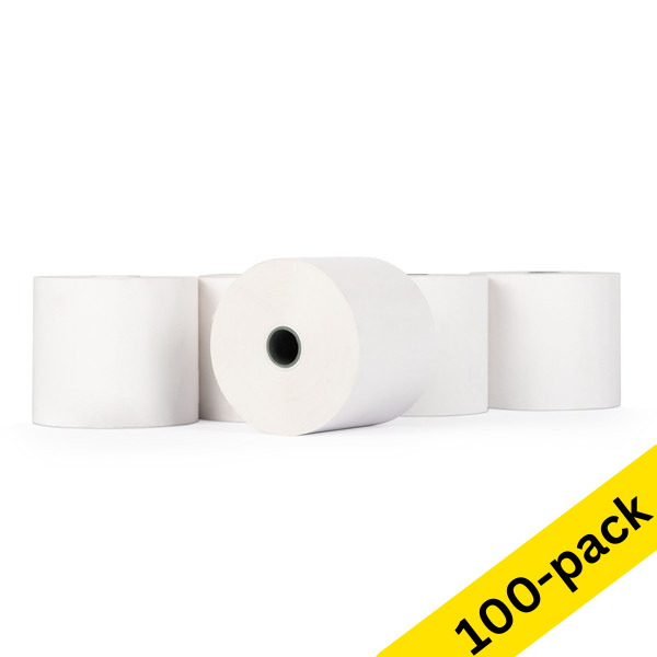 123ink white thermo cash register roll, 57mm x 65mm x 12mm (100-pack) 300324 - 1