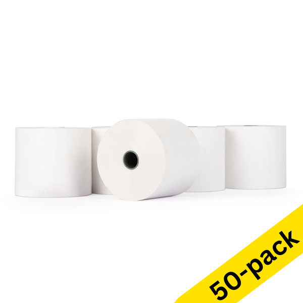 123ink white thermo cash register roll, 57mm x 65mm x 12mm (50-pack)  300323 - 1