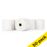 123ink white thermo cash register roll, 57mm x 65mm x 12mm (50-pack)  300323