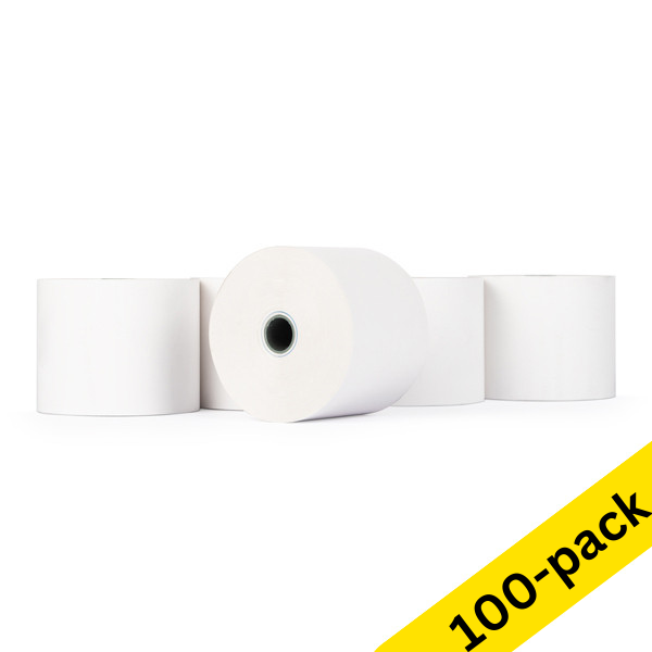 123ink white thermo cash register roll, 57mm x 70mm x 12mm (100-pack)  300327 - 1