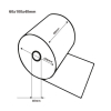 123ink white thermo cash register roll, 60mm x 100mm x 40mm (2-pack) 302109 - 2