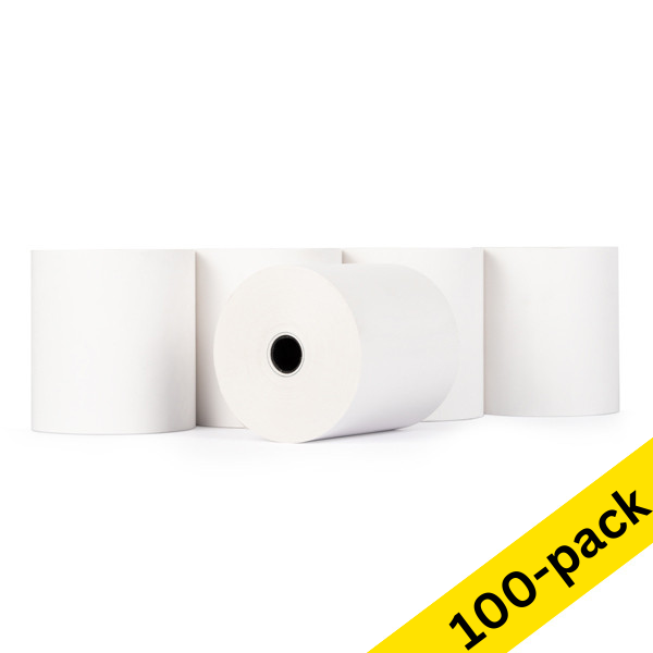 123ink white thermo cash register roll, 76mm x 70mm x 12mm (100-pack)  300330 - 1