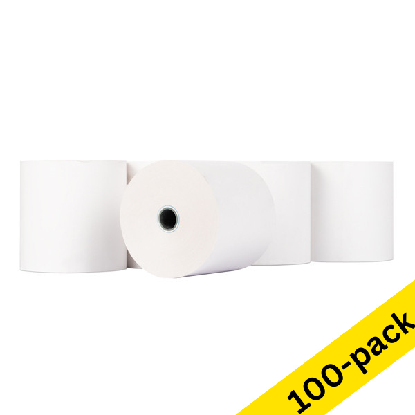 123ink white thermo cash register roll, 80mm x 80mm x 12mm (100-pack)  300333 - 1
