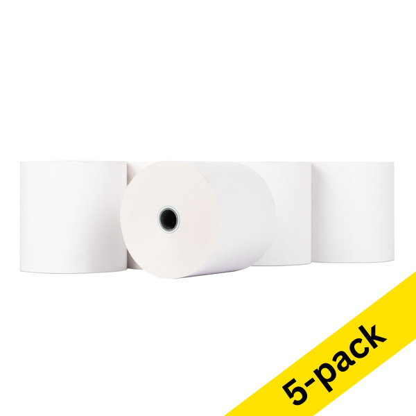 123ink white thermo cash register roll, 80mm x 80mm x 12mm (5-pack) K6017C 300331 - 1