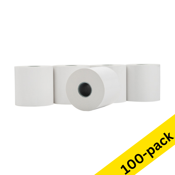 123ink white thermo cash register roll, 80mm x 80mm x 25mm (100-pack)  301952 - 1