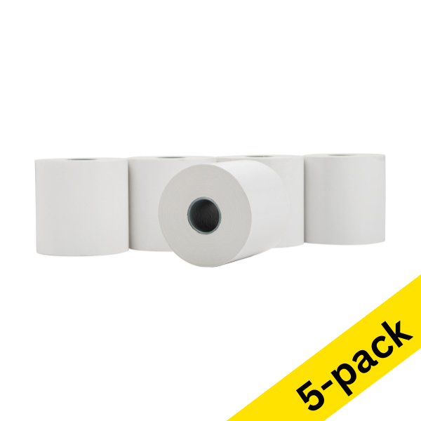 123ink white thermo cash register roll, 80mm x 80mm x 25mm (5-pack)  301950 - 1