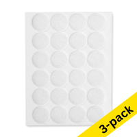 123ink white velcro self-adhesive tapes, Ø 20mm (3 x 24-pack)