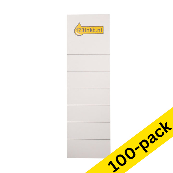 123ink wide cardboard spine labels, 56mm x 186mm (10 x 10-pack)  390668 - 1