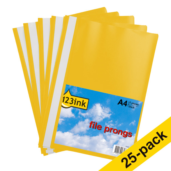 123ink yellow A4 project folder (25-pack) 300549 - 1