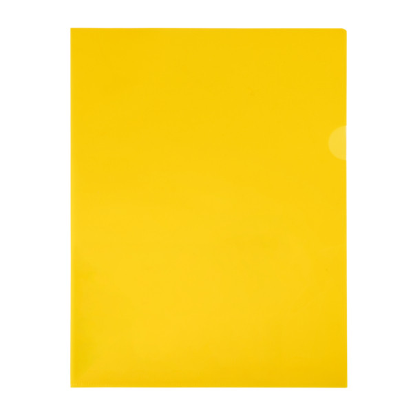 123ink yellow A4 transparent view folder 120 micron (100-pack) 54842C 390550 - 1