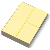 123ink yellow A6 recipe paper, 80g (2,000 sheets) (3-pack) 300617 - 1