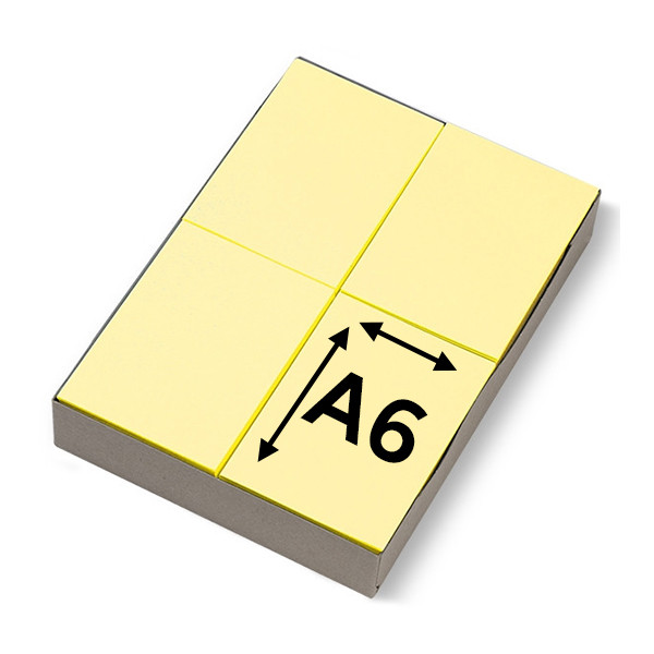 123ink yellow A6 recipe paper, 80g (2,000 sheets) 300612 - 1