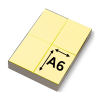 123ink yellow A6 recipe paper, 80g (2,000 sheets)