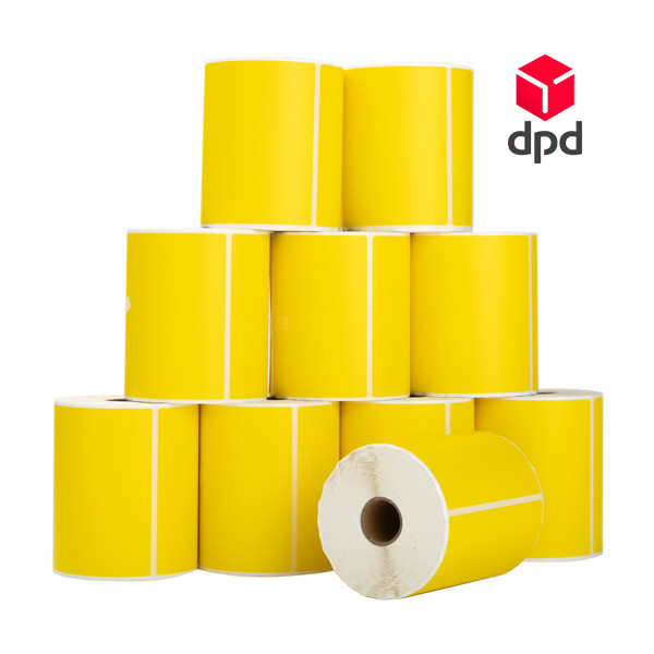 123ink yellow DPD shipping labels, 102 x 152mm (10-pack) 653389 - 1