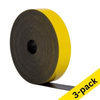 123ink yellow erasable magnetic label tape, 2cm x 10m (3-pack)