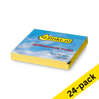 123ink yellow lined self-adhesive notes, 76mm x 76mm (24-pack)  301373