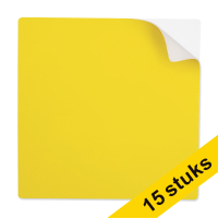 123ink yellow reusable self-adhesive notes, 10cm x 10cm (15-pack) 302121
