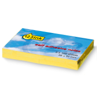 123ink yellow self-adhesive notes, 100 sheets, 38mm x 51mm (3-pack) 300198 123ink yellow self-adhesive notes, 100 sheets, 38mm x 51mm (3-pack) 300198