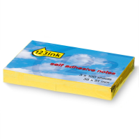 123ink yellow self-adhesive notes, 100 sheets, 38mm x 51mm (3-pack) 21003 653GEC IN-5653-01C 300198