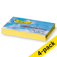 123ink yellow self-adhesive notes, 100 sheets, 38mm x 51mm (4 x 3-pack) 0653C 390661