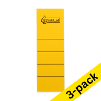 123ink yellow self-adhesive spine labels, 61mm x 191mm (3 x 10-pack)