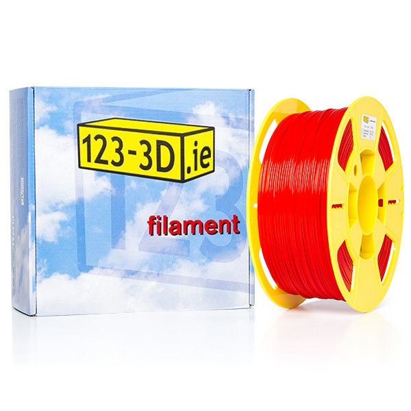 123inkt 123-3D red PLA filament 1.75mm, 1kg  DFP11007 - 1