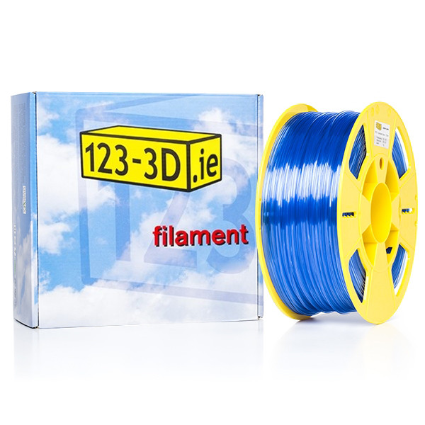 123inkt 123-3D transparent blue PETG filament 1.75mm, 1kg  DFE11007 - 1
