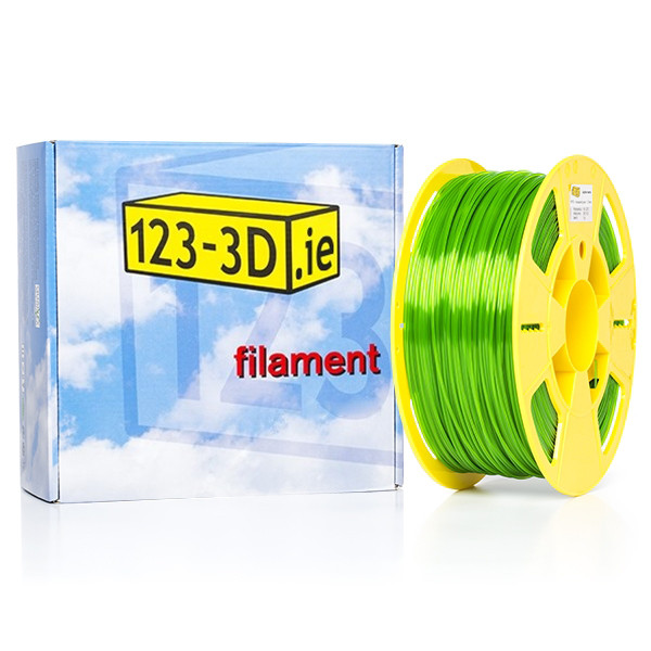 123inkt 123-3D transparent green PETG filament 1.75mm, 1kg  DFE11010 - 1