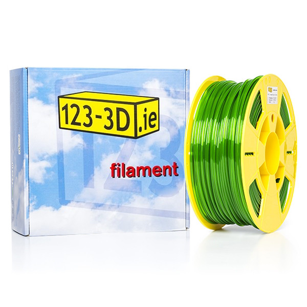 123inkt 123-3D transparent green PETG filament 2.85mm, 1kg  DFE11021 - 1