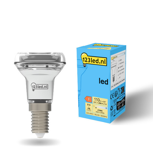 123inkt 123led E14 LED R39 reflector bulb 1.5W (21W) 929001891002c LDR01916 - 1