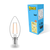 123inkt 123led E14 LED clear dimmable candle filament bulb 2.5W (25W)  LDR01880