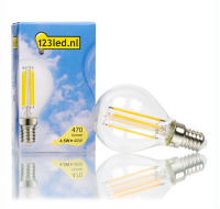 123inkt 123led E14 LED dimmable clear bullet filament bulb 3.4W (40W)  LDR01610