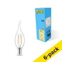 123led E14 LED dimmable clear decorative candle bulb 2.8W (25W) (6-pack)