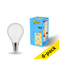 123inkt 123led E14 LED dimmable matte ball bulb 2.5W (25W) | 4000K (6-pack)  LDR01911