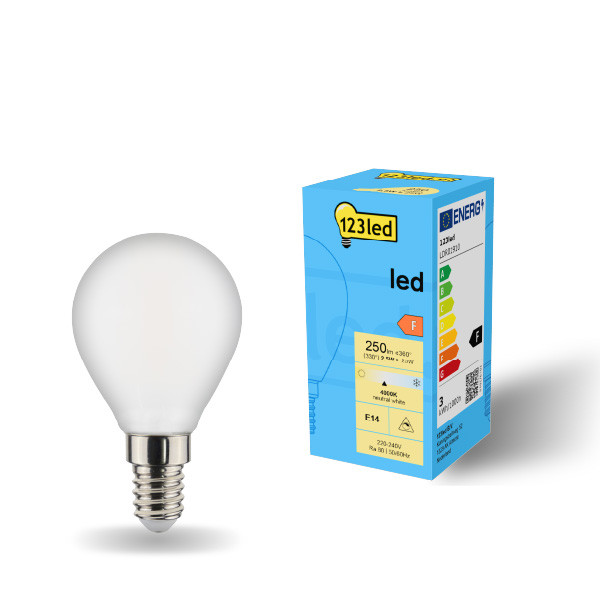 123inkt 123led E14 LED dimmable matte ball bulb 2.5W (25W) | 4000K  LDR01910 - 1