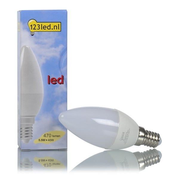 123inkt 123led E14 LED matte candle bulb 5.5W (40W) | 2700K 929001157701c 929001157730c LDR01251 - 1