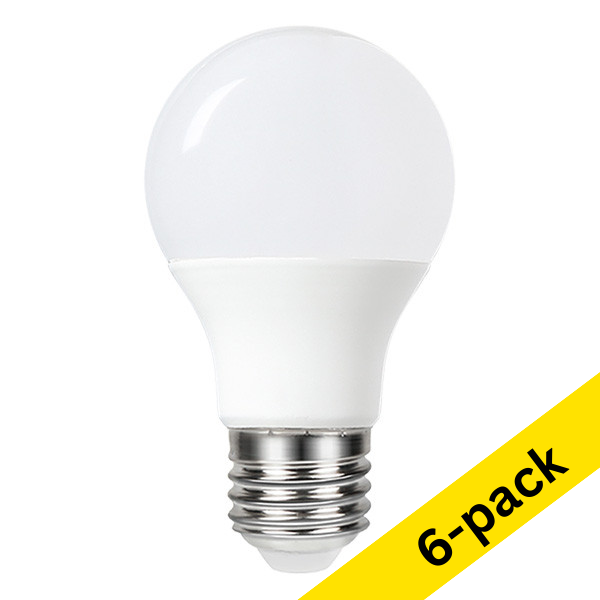 123led E27 A60 LED plastic non-dimmable bulb (7.3W) (6-pack) LDR01627 - 1