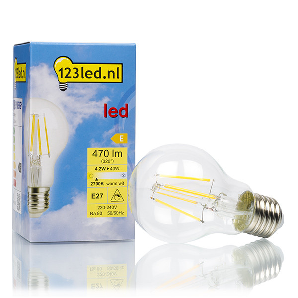 123inkt 123led E27 LED dimmable filament bulb 4.2W (40W)  LDR01600 - 1
