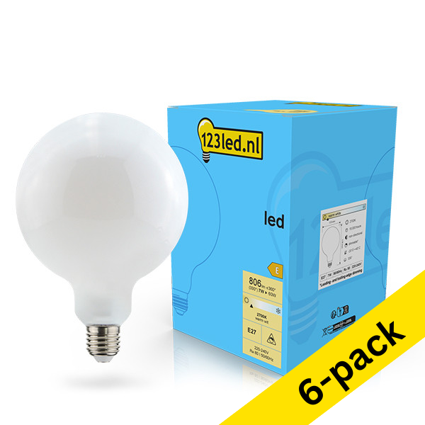 123led E27 LED dimmable filament matte globe bulb 7W (60W) (6-pack) LDR02107 - 1