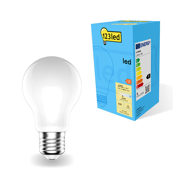 123inkt 123led E27 LED dimmable matte pear bulb 4.5W (40W) | 4000K  LDR01780 - 1
