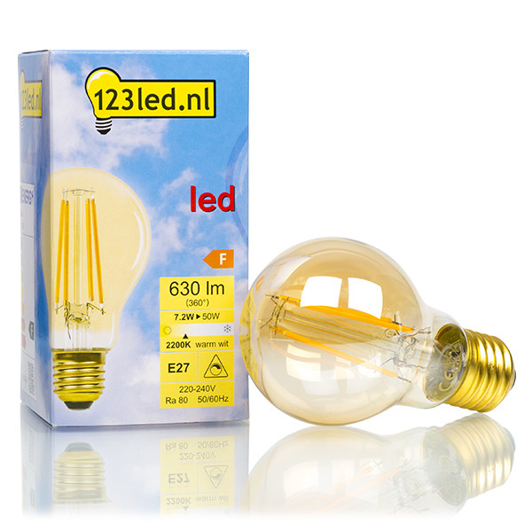 123inkt 123led E27 LED dimmable pear filament bulb 7.2W (50W)  LDR01656 - 1