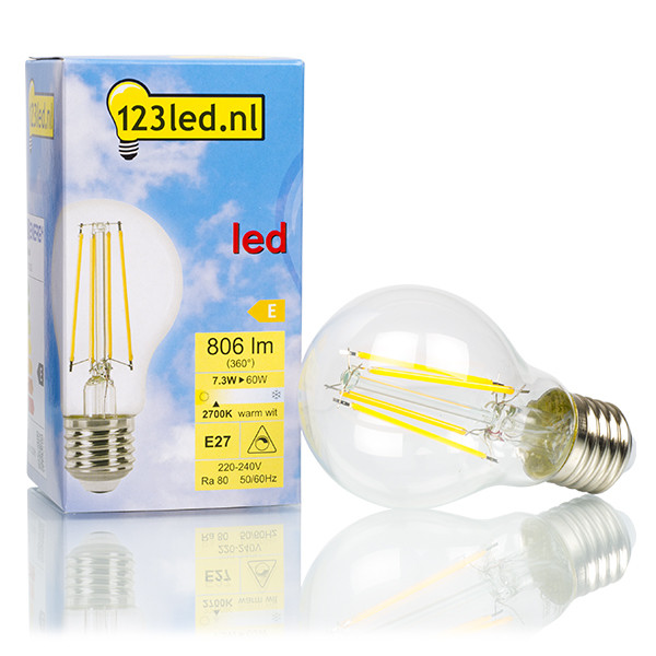 123inkt 123led E27 LED dimmable pear filament bulb 7.3W (60W)  LDR01602 - 1