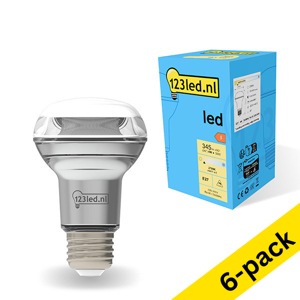 123led E27 LED dimmable reflector bulb 4W (50W) (6-pack) LDR01849 - 1