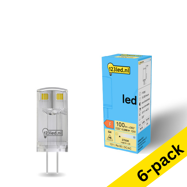 123inkt 123led G4 LED capsule 0.9W (10W) (6-pack)  LDR01927 - 1