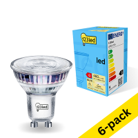 123inkt 123led GU10 LED dimmable spotlight 7.4W (65W) | 4000K (6-pack)  LDR01737