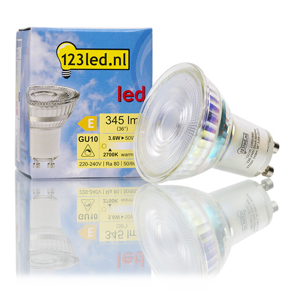 123inkt 123led GU10 LED glass dimmable spotlight 3.6W (50W)  LDR01640 - 1