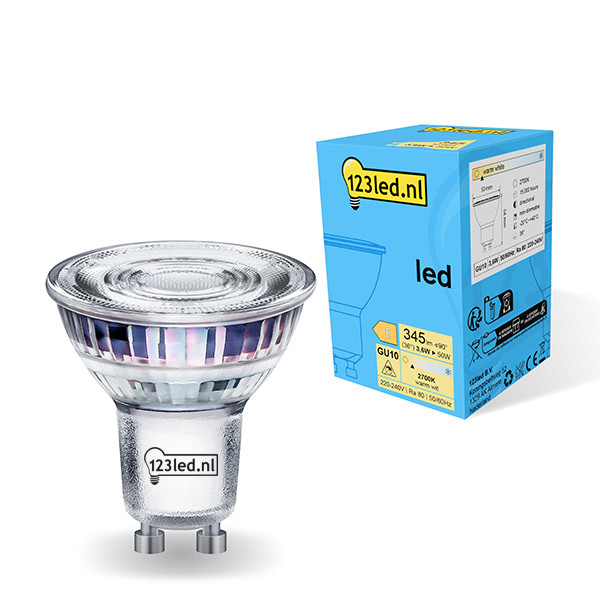 123inkt 123led GU10 LED glass spotlight 3.6W (50W)  LDR01720 - 1